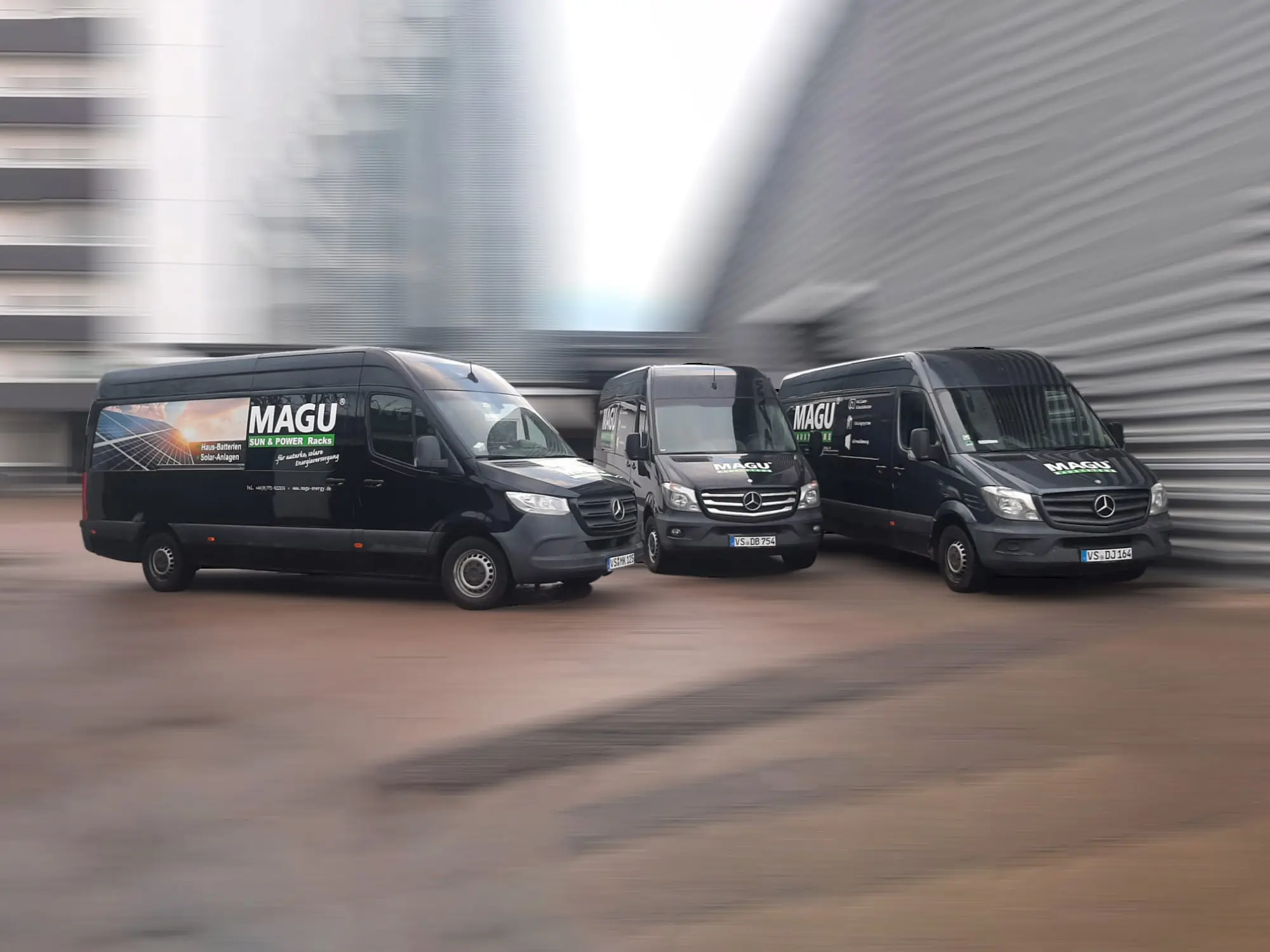 Sprinter zur Lieferung und für Einsätze beim Kunden von MAGU Energy GmbH.